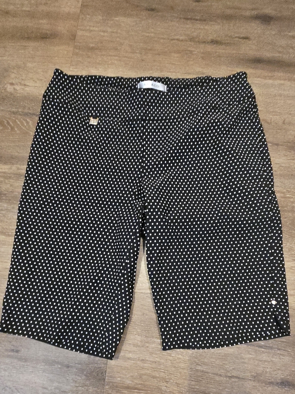 S.C. & Co. Black & White Polka Dot Shorts - Picture 2 of 7